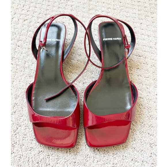 pierre hardy  stella patent kitten heel sandals 7 - Picture 2 of 9